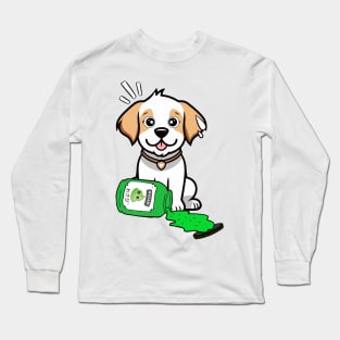 Funny happy Dog Spilled Wasabi Sauce Long Sleeve T-Shirt